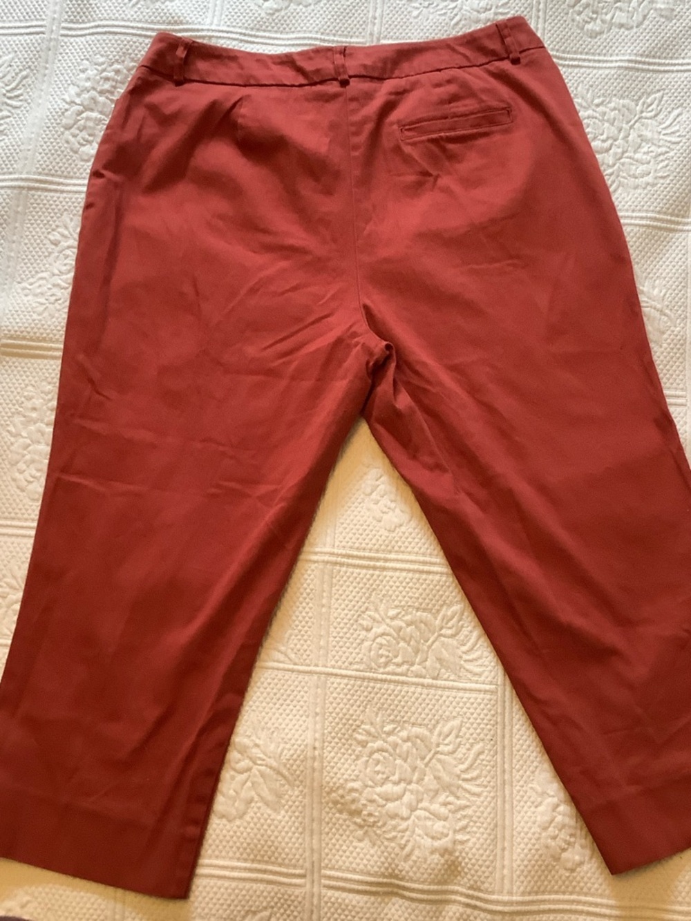St. John's Bay Woman Stretch Coral Cropped Dress Pants - Picture 4 of 7